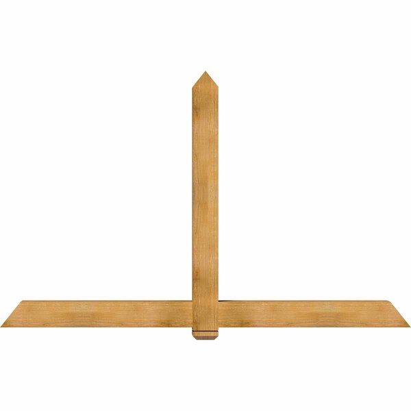 Ekena Millwork Eugene Rough Sawn Timber Gable Bracket, Western Red Cedar, 96"W x 60"H x 6"D x 6"F, 15/12 Pitch GBW096X60X0606EUG00RWR - main